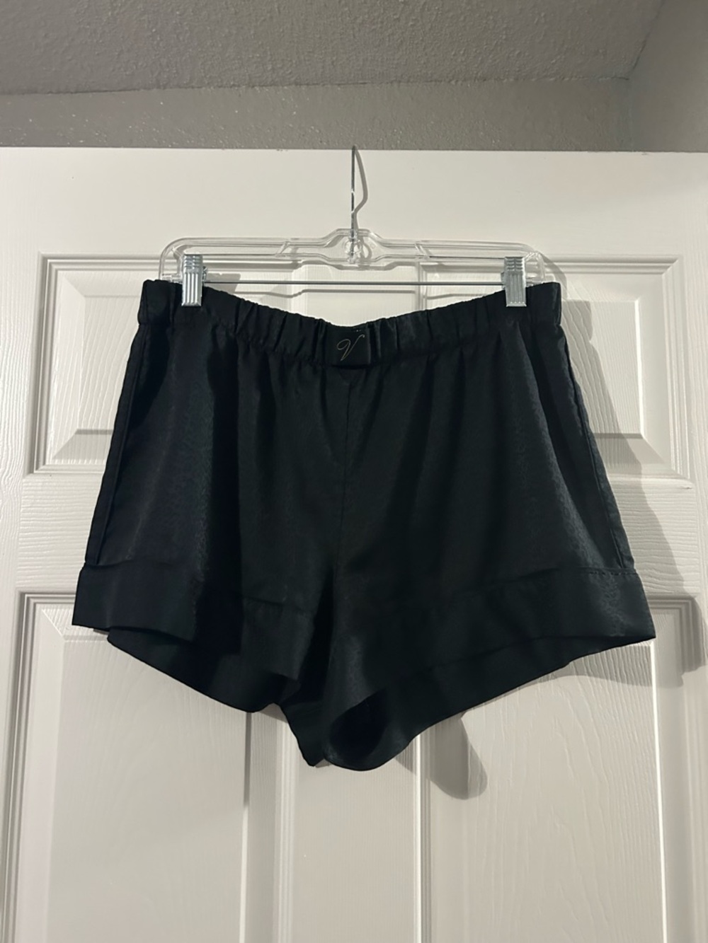 Black Women's Satin Lounge Shorts